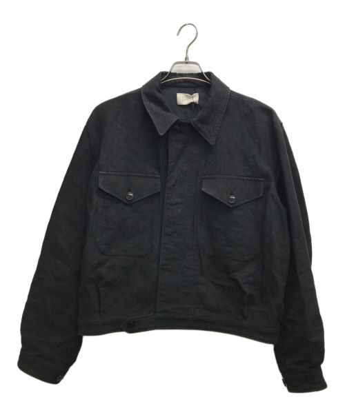 SARTO（サルト）SARTO (サルト) HEAVY HEMP EISENHOWER JACKET ブラック サイズ:Mの古着・服飾アイテム