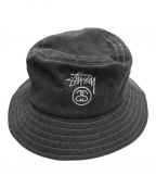 stussyステューシー）の古着「Washed Stock Lock Bucket Hat」｜グレー