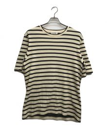 JIL SANDER（ジルサンダー）の古着「ボーダー クルーネック Tシャツ」｜アイボリー×ブラック