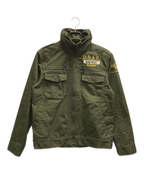 AVIREX（アヴィレックス）AVIREX (アヴィレックス) ストレッチ シンプル ミリタリー ジャケット オリーブ サイズ:Mの古着・服飾アイテム