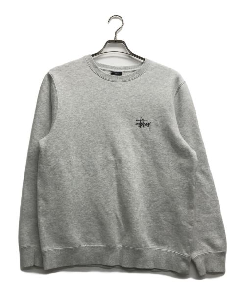 stussy（ステューシー）stussy (ステューシー) プリントスウェット ライトグレー サイズ:Sの古着・服飾アイテム