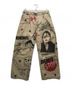 VAQUERAヴァケラ）の古着「WOMENS PRINTED KHAKI TROUSER/ウーマンズプリンティドカーキトラウザーズ」｜ブラウン