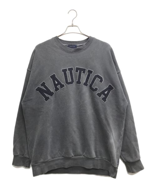 NAUTICA（ノーティカ）NAUTICA (ノーティカ) Pigment Dyed アーチロゴスウェット/ピグメント ダイド アーチロゴスウェット グレー サイズ:XLの古着・服飾アイテム