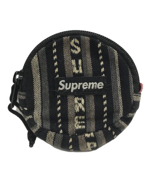 SUPREME（シュプリーム）Supreme (シュプリーム) 20SS Woven Stripe Coin Pouch ブラックの古着・服飾アイテム