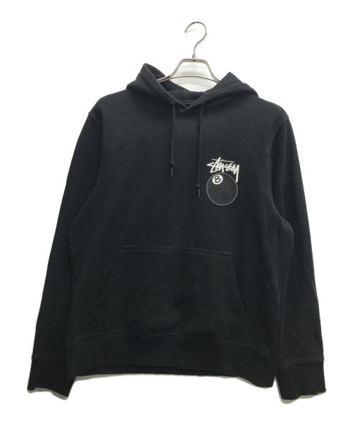 stussy（ステューシー）stussy (ステューシー) ８ボールプリントパーカー ブラック サイズ:Sの古着・服飾アイテム