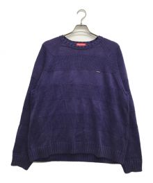 SUPREME（シュプリーム）の古着「Small Box Stripe Sweater」｜パープル