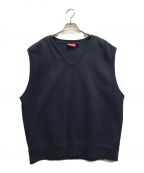 SUPREMEシュプリーム）の古着「sweatshirt vest」｜ネイビー