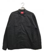 SUPREMEシュプリーム）の古着「Pinstripe Linen Shirt」｜ブラック×レッド