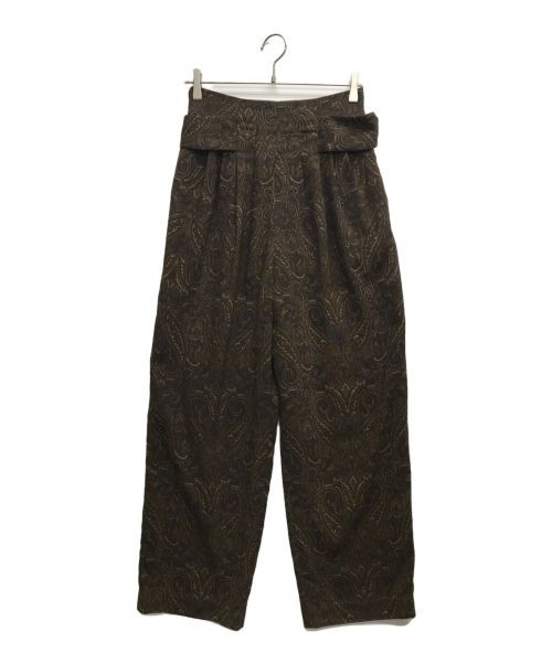 CLANE（クラネ）CLANE (クラネ) PAISLEY TUCK PANTS ブラウン サイズ:2の古着・服飾アイテム