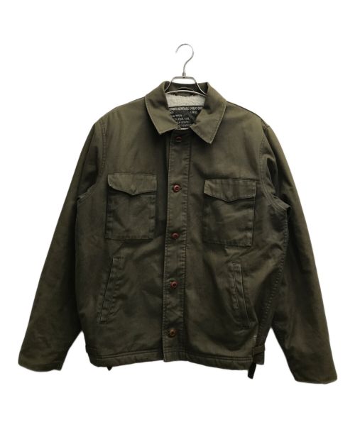 stussy（ステューシー）stussy (ステューシー) 裏ボアダックジャケット カーキ サイズ:Lの古着・服飾アイテム