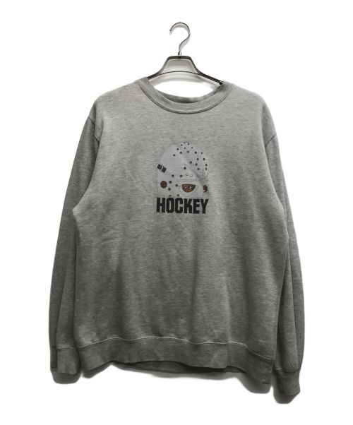 HOCKEY（ホッキー）HOCKEY (ホッキー) プリントスウェット グレー サイズ:Lの古着・服飾アイテム