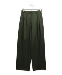 CLANE（クラネ）の古着「BASIC TUCK PANTS」｜グリーン