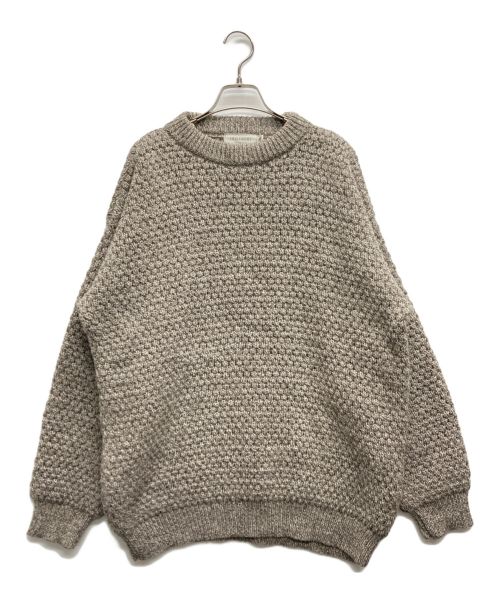 oldderby Knitwear（オールドダービーニットウェア）Oldderby Knitwear (オールドダービーニットウェア) クルーネックウールニット グレー サイズ:XLの古着・服飾アイテム