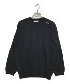 MADISON BLUEマディソンブルー）の古着「HELLO CREW L/S PO/クルーネックニット」｜ブラック