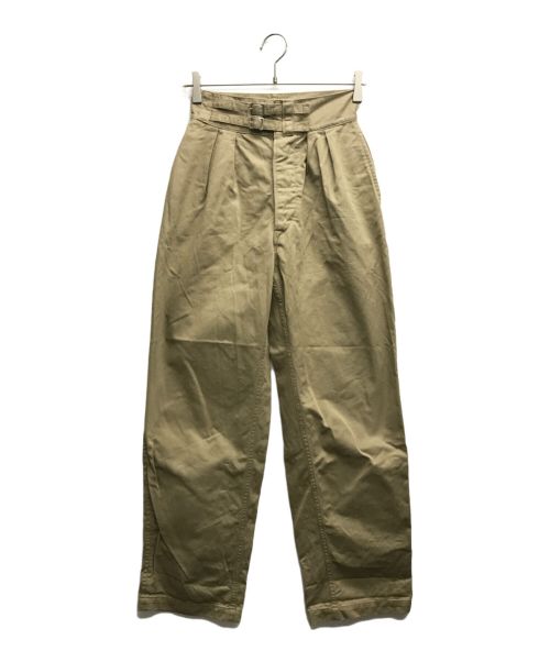 leno（リノ）leno (リノ) DOUBLE BELTED GURKHA TROUSERS ベージュ サイズ:1の古着・服飾アイテム