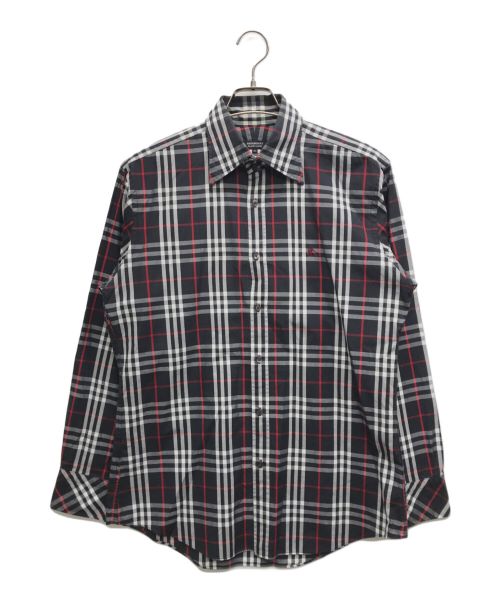 BURBERRY BLACK LABEL（バーバリーブラックレーベル）BURBERRY BLACK LABEL (バーバリーブラックレーベル) ノヴァチェックシャツ ブラック サイズ:3の古着・服飾アイテム