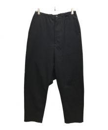 GROUND Y（グラウンドワイ）の古着「Gaberdine Sarouel Straight Pants」｜ブラック