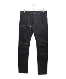 TAKAHIROMIYASHITA TheSoloIst.（タカヒロミヤシタ ザソロイスト）の古着「stretch slim tapered 6 pocket noise jean/ストレッチ スリム テーパード 6ポケット ノイズ ジーンズ」｜ブラック