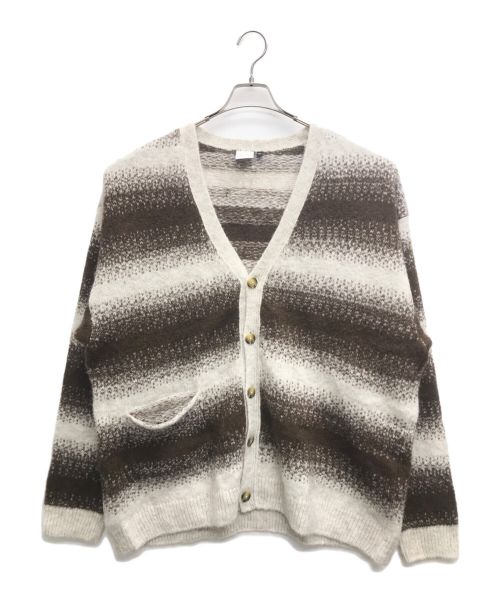 POP TRADING COMPANY（ポップトレーディングカンパニー）POP TRADING COMPANY (ポップトレーディングカンパニー) striped knit/ストリップド ニット ベージュ サイズ:記載無しの古着・服飾アイテム