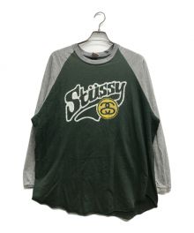 stussy（ステューシー）の古着「90’Sラグランカットソー」｜グリーン×グレー