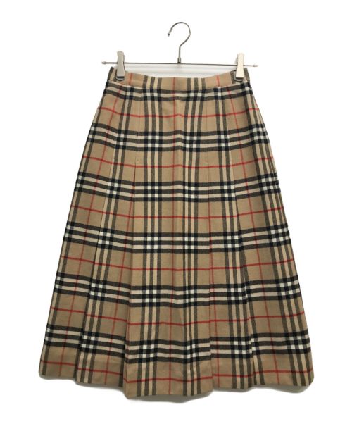 Burberry's（バーバリーズ）Burberry's (バーバリーズ) ノヴァチェックボックスプリーツスカート ベージュ サイズ:9の古着・服飾アイテム