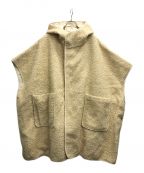 UNFILアンフィル）の古着「wool-boa hooded poncho」｜ベージュ