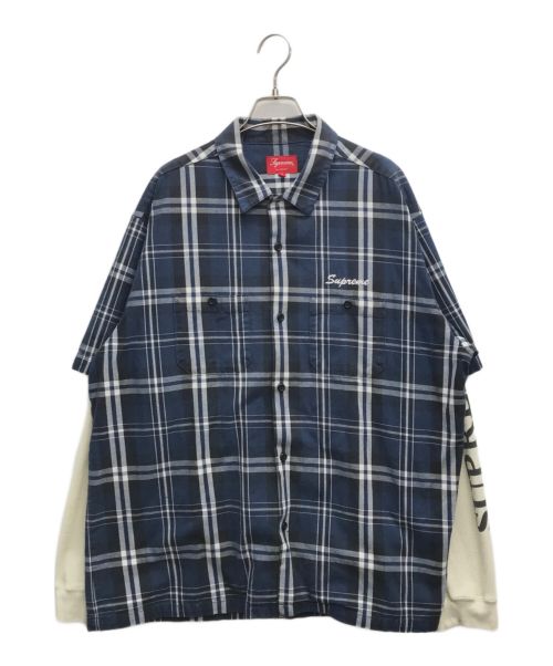 SUPREME（シュプリーム）Supreme (シュプリーム) Thermal Work Shirt / サーマルワークシャツ ネイビー サイズ:Mの古着・服飾アイテム