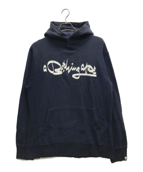 A BATHING APE（アベイシングエイプ）A BATHING APE (アベイシングエイプ) プルオーバーパーカー ネイビー サイズ:Mの古着・服飾アイテム