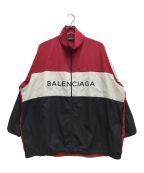 BALENCIAGAバレンシアガ）の古着「ナイロントラックジャケット」｜レッド×ホワイト×ブラック