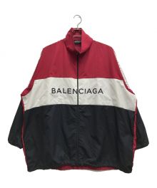 BALENCIAGA（バレンシアガ）の古着「ナイロントラックジャケット」｜レッド×ホワイト×ブラック