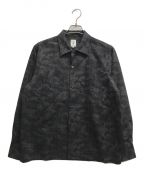 South2 West8サウスツー ウエストエイト）の古着「One-Up Shirt Poly Cloth Camo / ワンアップシャツ ポリークローズ カモ」｜ブラック