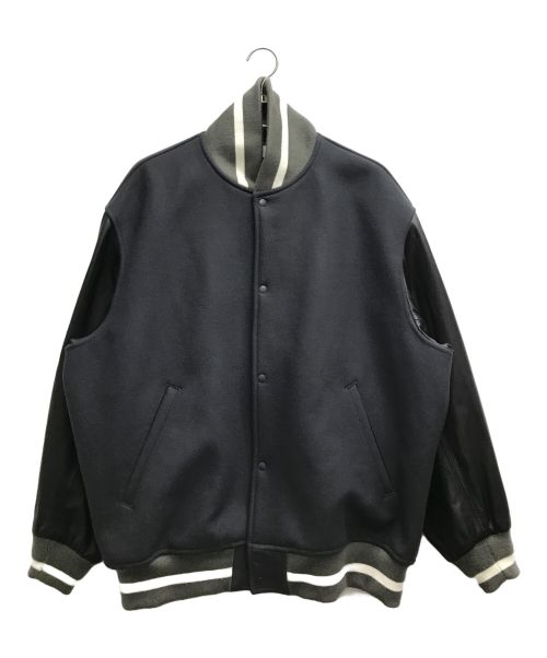 Graphpaper（グラフペーパー）Graphpaper (グラフペーパー) Scale Off Melton Stadium Jacket グレー×ブラック サイズ:2の古着・服飾アイテム