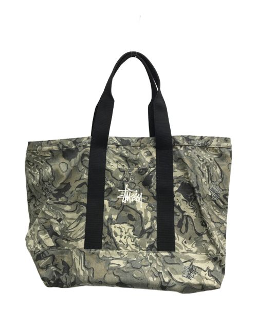 stussy（ステューシー）stussy (ステューシー) Canvas Extra Large Tote Bag カーキの古着・服飾アイテム