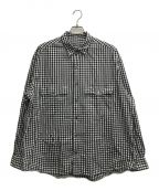 Porter Classicポータークラシック）の古着「ROLL UP GINGHAM CHECK SHIRT」｜ホワイト×ブラック