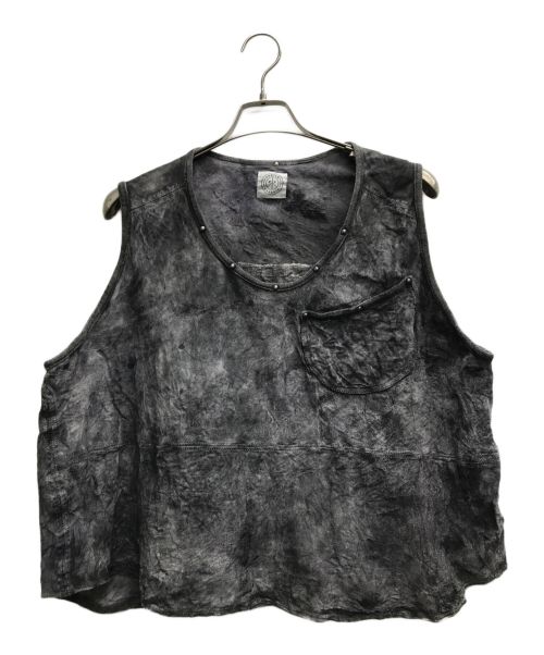 Porter Classic（ポータークラシック）Porter Classic (ポータークラシック) SHEEP SKIN SUEDE VEST Porter Classic グレー サイズ:2の古着・服飾アイテム