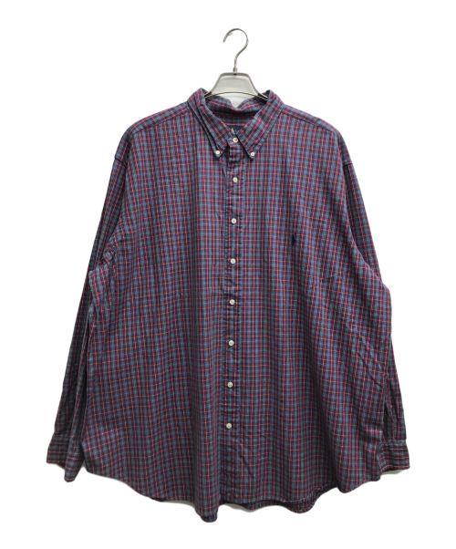 RALPH LAUREN（ラルフローレン）RALPH LAUREN (ラルフローレン) ボタンダウンシャツ レッド×ブルー サイズ:3XLの古着・服飾アイテム