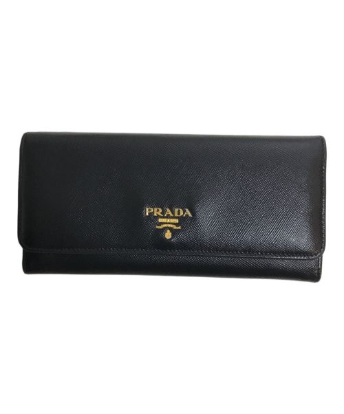 PRADA（プラダ）PRADA (プラダ) ロングウォレット ブラックの古着・服飾アイテム