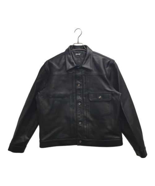 Schott（ショット）Schott (ショット) SHEEP LEATHER 1st TRACKER JACKET/シープ レザー ファースト トラッカー ジャケット ブラック サイズ:Mの古着・服飾アイテム