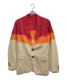 PAUL SMITH（ポールスミス）の古着「タイダイ2Bジャケット」｜レッド×アイボリー