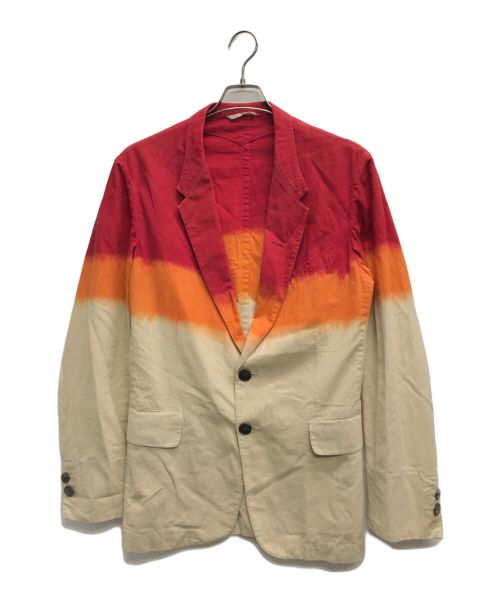 PAUL SMITH（ポールスミス）PAUL SMITH (ポールスミス) タイダイ2Bジャケット レッド×アイボリー サイズ:Lの古着・服飾アイテム