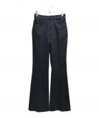 CLANEクラネ）の古着「FIT FLARE CENTER PRESS PANTS」｜ネイビー