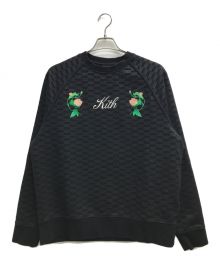 KITH（キス）の古着「Floral Souvenir Crewneck / フローラルスーベニアクルーネック」｜ブラック