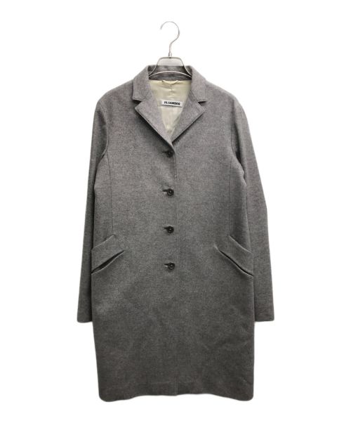 JIL SANDER（ジルサンダー）JIL SANDER (ジルサンダー) アンゴラ混ウールコート グレー サイズ:34の古着・服飾アイテム