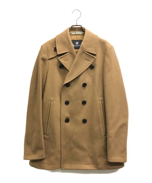 Aquascutum（アクアスキュータム）Aquascutum (アクアスキュータム) Pコート キャメル サイズ:34の古着・服飾アイテム