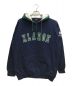 X-LARGE（エクストララージ）の古着「CONTRAST COLOR HALF ZIP HOODED SWEAT」｜ネイビー