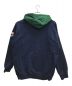 X-LARGE (エクストララージ) CONTRAST COLOR HALF ZIP HOODED SWEAT ネイビー サイズ:L：5000円