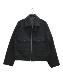 URU（ウル）の古着「WOOL MELTON ZIP UP BLOUSON」｜ブラック