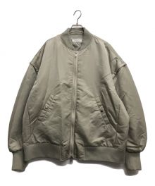 CALUX（キャラクス）の古着「SHORT BOMBER JACKET」｜セージグリーン