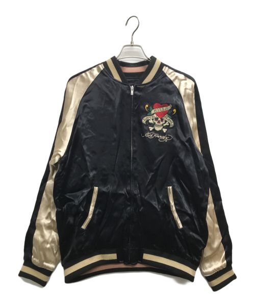 Ed Hardy（エド ハーディー）Ed Hardy (エド ハーディー) リバーシブルスカジャン ブラック サイズ:XLの古着・服飾アイテム