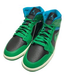 NIKE（ナイキ）の古着「Nike Women's Air Jordan 1 Mid "Black/Lucky Green and Aquatone" / ナイキ エアジョーダン ミッド ブラックラッキーグリーンアンドアクアトーン」｜グリーン×ブラック